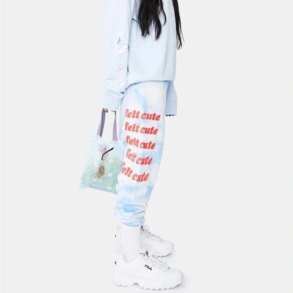 Blue Floral Joggers - Picture 3 of 12